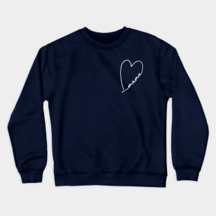 heart mama design line art heart letters mothers day gift for moms Crewneck Sweatshirt